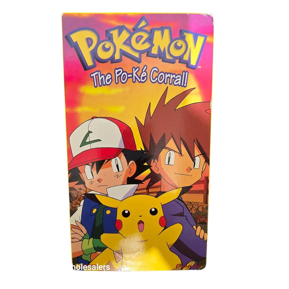 Pokemon‎ The Po-Ke Corral! VHS 1999 Viz Video Pioneer Anime 3 Episodes Kids NTSC